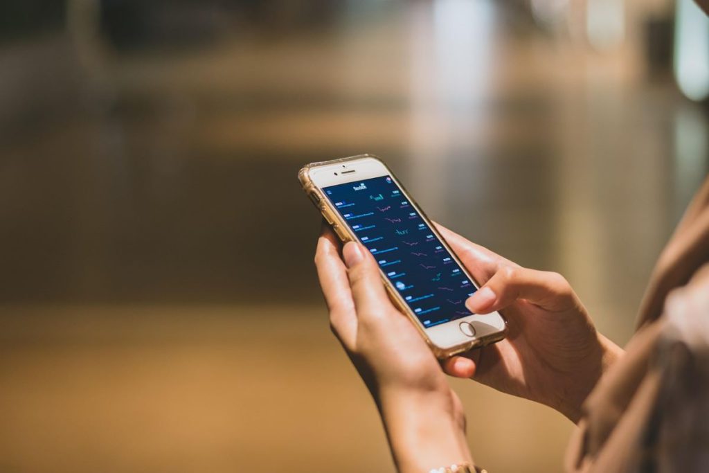 person using mobile