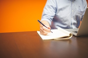note taking picture